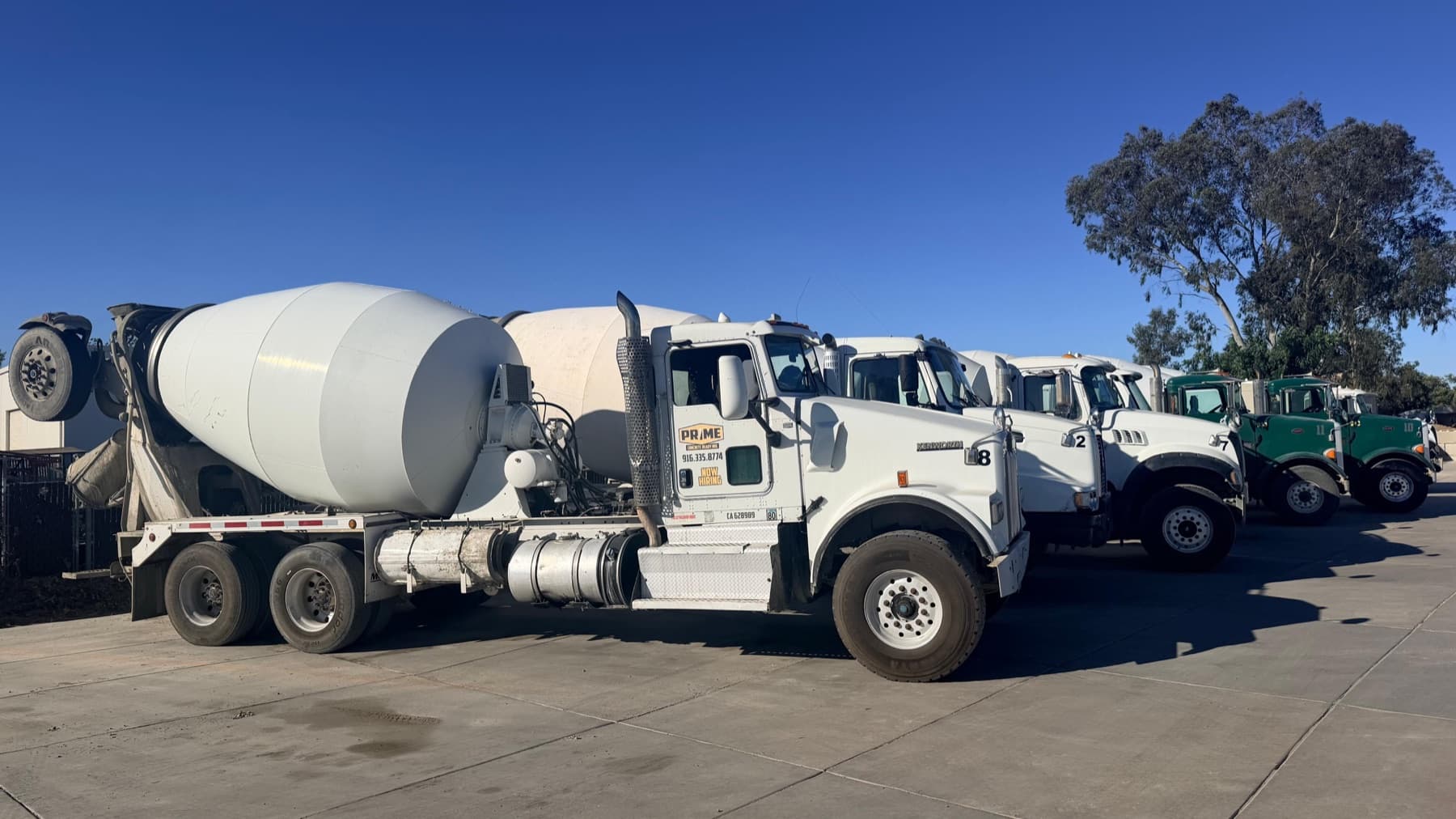 Prime Concrete Ready Mix truck on a Sacramento job site